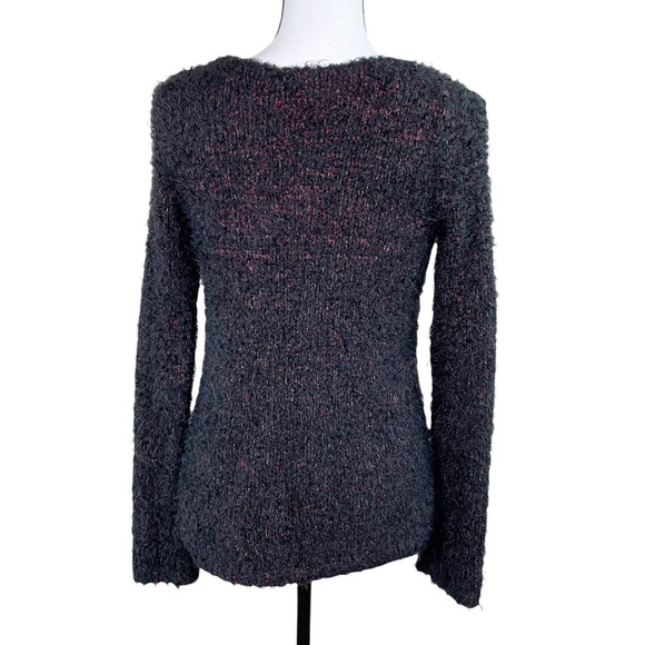 Max Studio Black Red Roundneck Sweater - Picture 2 of 6